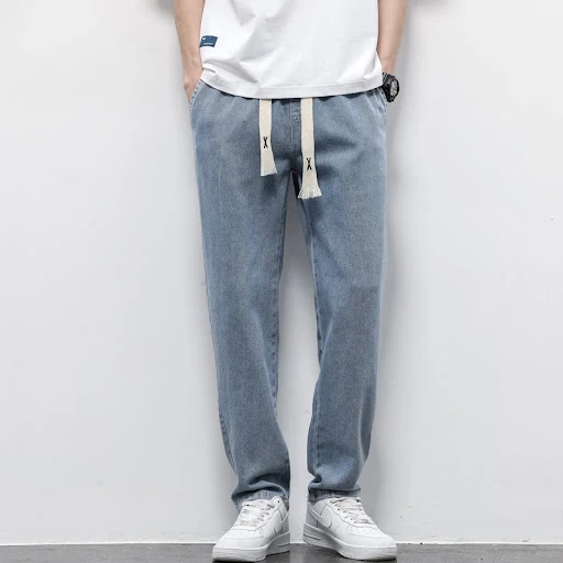 Title 6, Mens Thin Jeans, Loose Straight Leg, Trendy Br...
