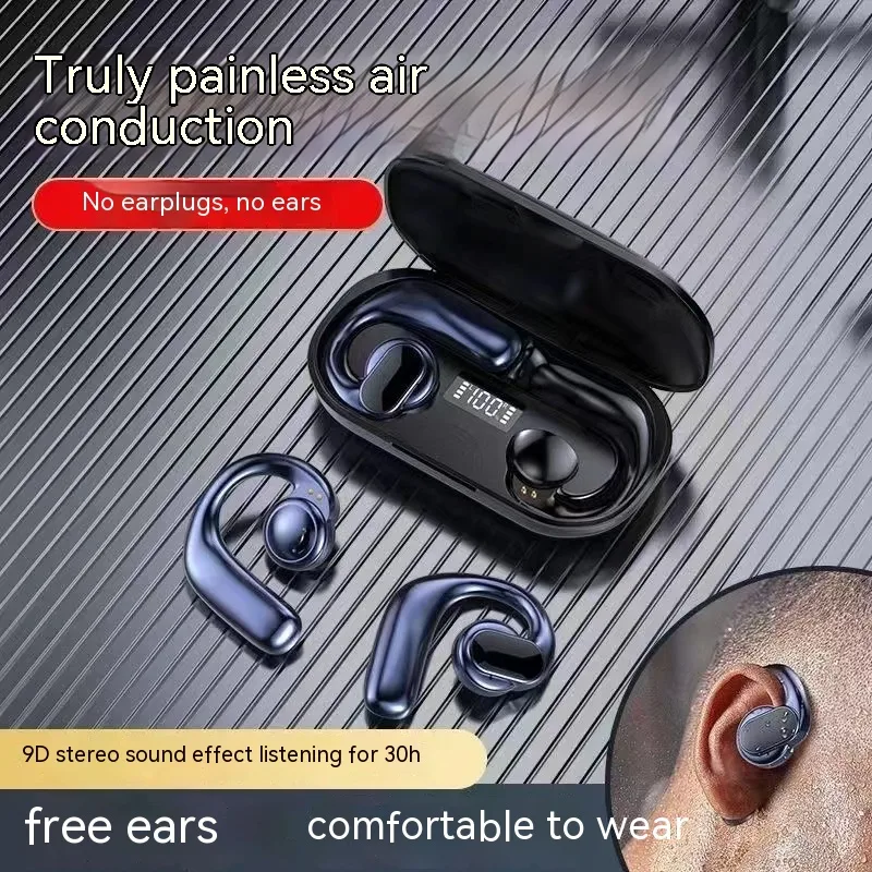 Auricolari Bluetooth wireless a conduzione ossea per affari, modello privato, montaggio auricolare, autonomia ultra prolungata. — foto 4