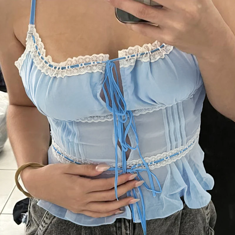 Title 2, Top de chiffon amarrado feminino primavera