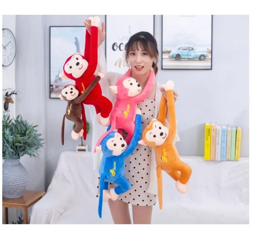 Title 9, Long-armed Monkey Plush Toy Cute Banana Hanging...