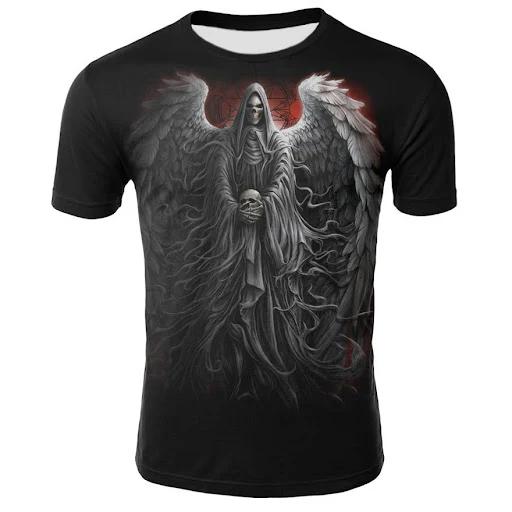Title 8, Printed Skull Short Sleeve Sports Casual T-shirt