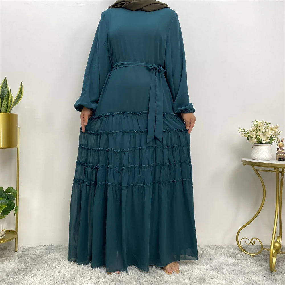Bata Islámica Holgada para Mujer Vestido Musulmán de Cobertura Completa Ropa Modesta Transpirable Ideal para Uso Diario y Festividades — foto 4
