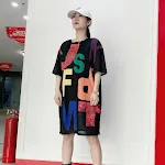 Colorful Letter Black