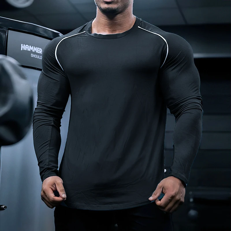 Title 6, Camiseta Modeladora Esportiva Masculina de Mang...