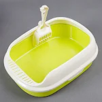 Pet Cat Litter Box with Shovel High-side Polyester. Provides convenience and cleanliness for your cat. Easy to clean and — photo 5