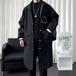 Men's Mid-length Overknee Overcoat Stylish Temperament Design Winter Warm Coat for Elegant Look — photo 6