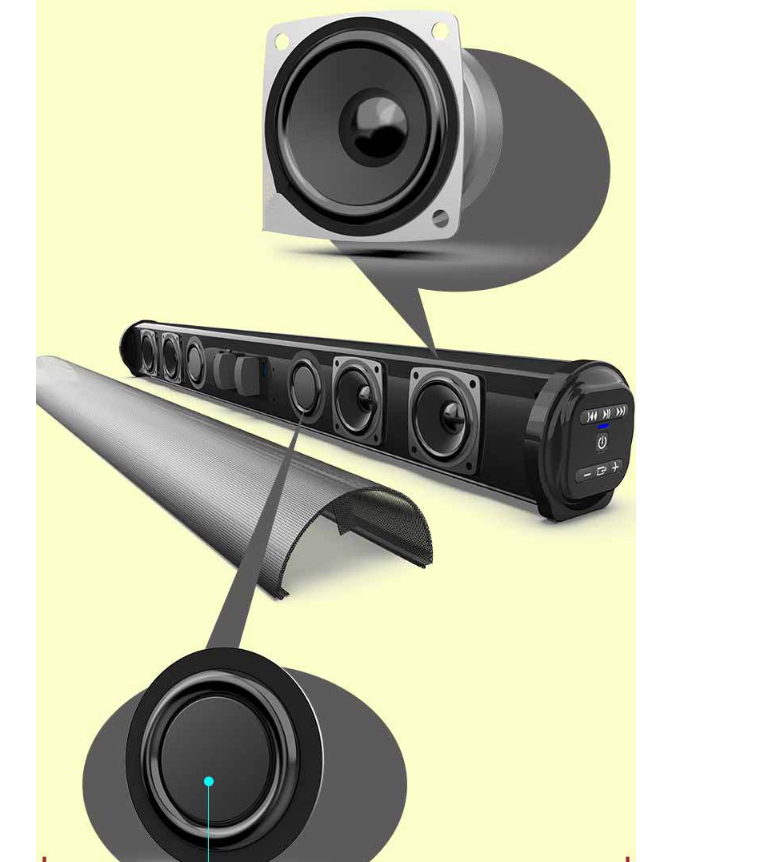 Title 4, Soundbar Bluetooth wireless per home theater, a...