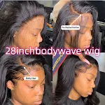 Peruca de cabelo humano Body Wave frontal 360 com lace, ondulada, natural. Estilo versátil e completo, para looks deslumbrantes e práticos. — foto 6