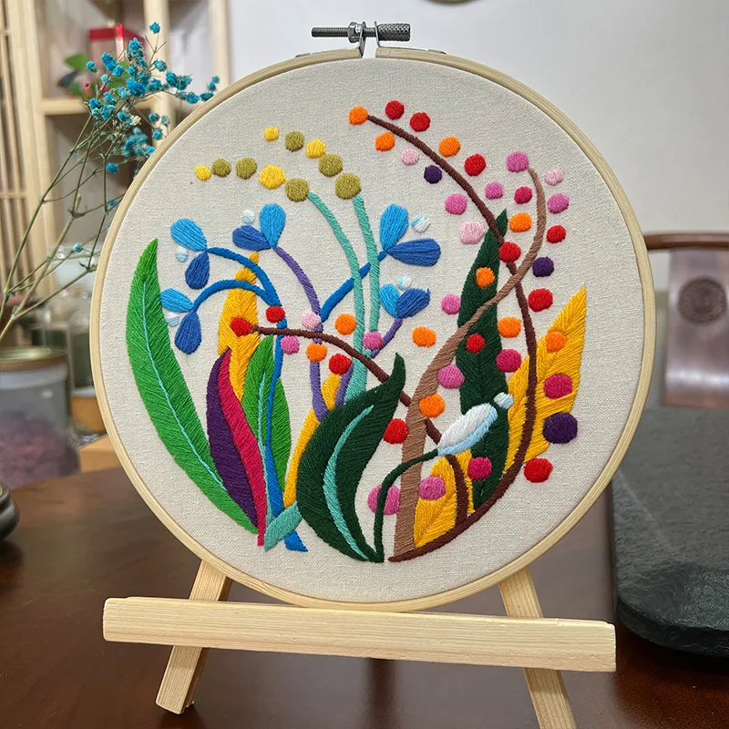 Kit de costura de flores tridimensionales colgantes DIY hechas a mano para pintar, crea hermosas decoraciones colgantes. — foto 24
