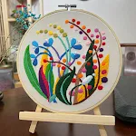 Kit de costura de flores tridimensionales colgantes DIY hechas a mano para pintar, crea hermosas decoraciones colgantes. — foto 24