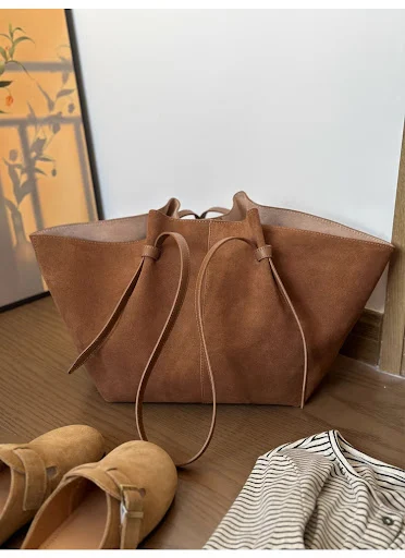 Title 2, Womens Shoulder Bag Suede Frosted Large Capaci...