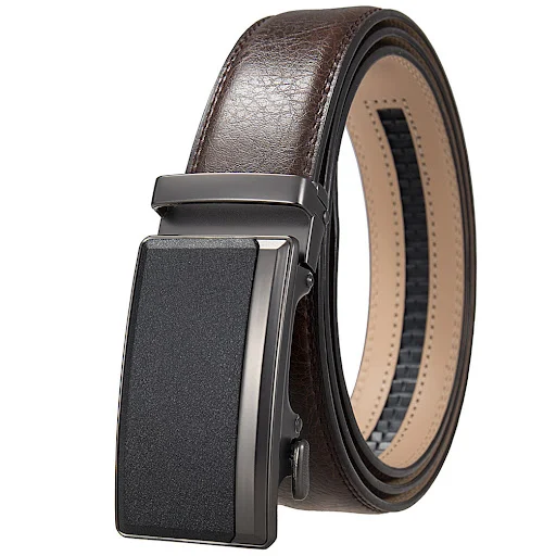 Title 12, Mens Business Split Leather Belt. Provides a p...