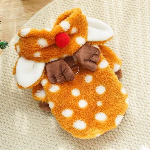 Title 4, Christmas dog cat clothes featuring elk design,...