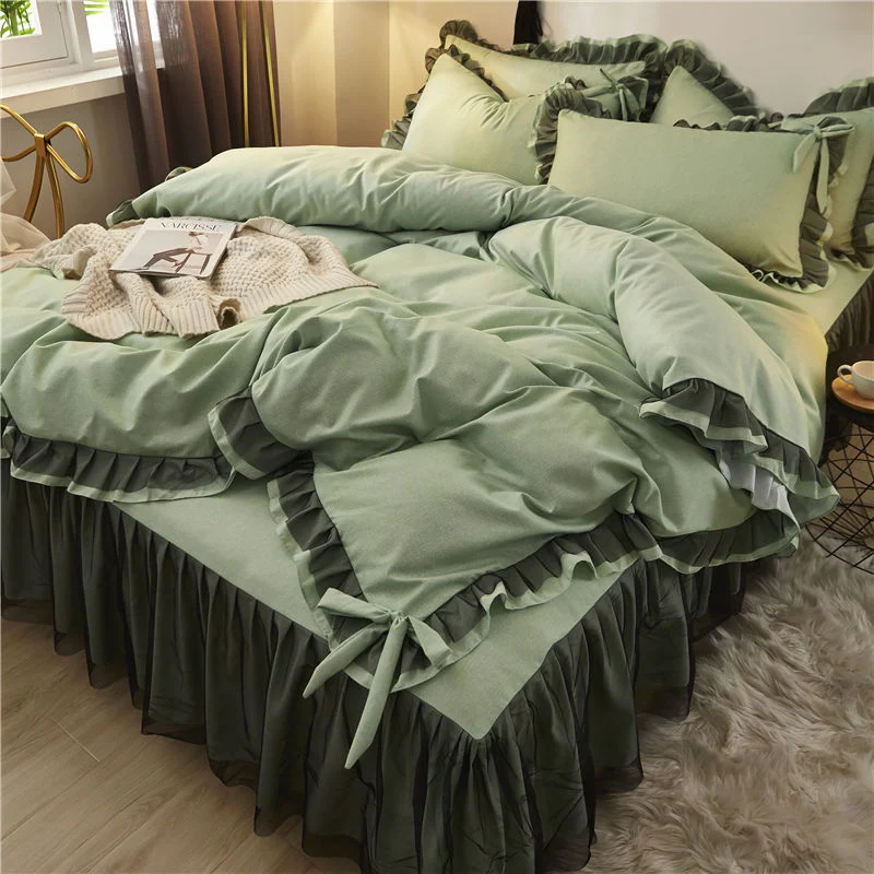 Title 5, Pure cotton four-piece simple cotton bedspread ...