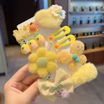 Novas presilhas de pelúcia fofas e doces para crianças, acessórios adoráveis para o cabelo infantil, perfeitas para penteados. — foto 6