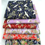 Japanese Style Hot Gold Printing Cloth with Fairy Crane Peacock designs, perfect for DIY handmade patchwork, crafting, a — photo 5
