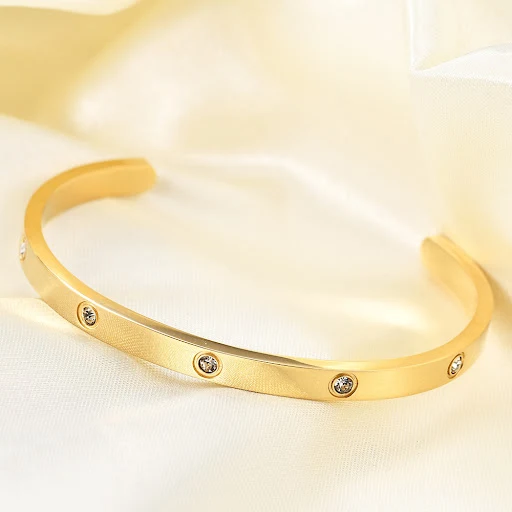 Title 5, Pulseira Tipo C Personalizada Aço Inoxidável Ti...