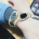Pulseira de cristal de fio de metal grande — foto 3