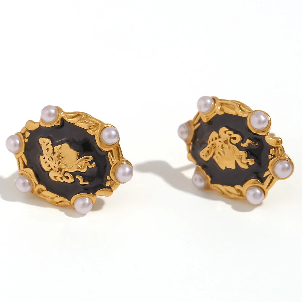 Title 6, Pendientes de lujo ligeros con perlas vintage, ...
