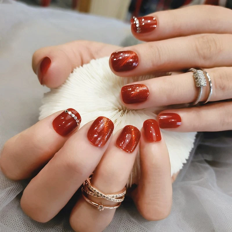Title 5, Fashion Net Red Cat Eye Jump Color Nail Art for...