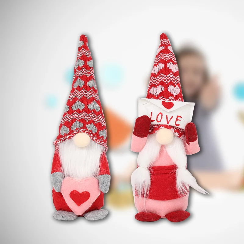 Boneca de Chapéu Vermelho Tricotado para o Dia dos Namorados Decoração Romântica, Enfeite Fofo e Presente Especial para Ela — foto 6