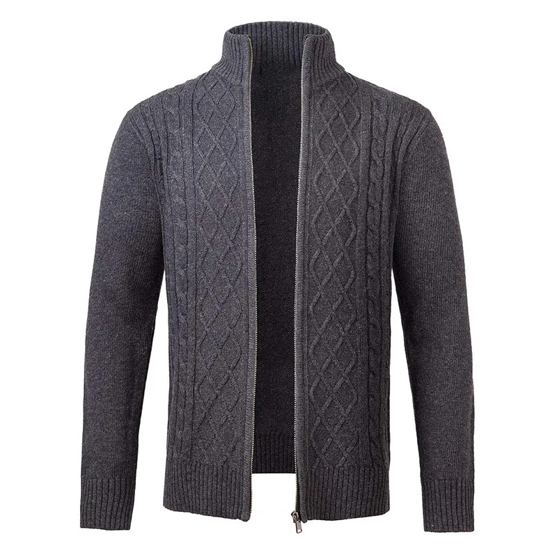 Cardigan a maniche lunghe con collo alto e zip, un capo versatile per comfort e stile. Perfetto per look casual o più eleganti, ideale in ogni stagione. — foto 21