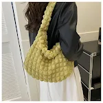 Bolsa de ombro com nuvens plissadas, fofa, simples, macia e moderna, estilo ocidental, ideal para o dia a dia e trabalho. — foto 29