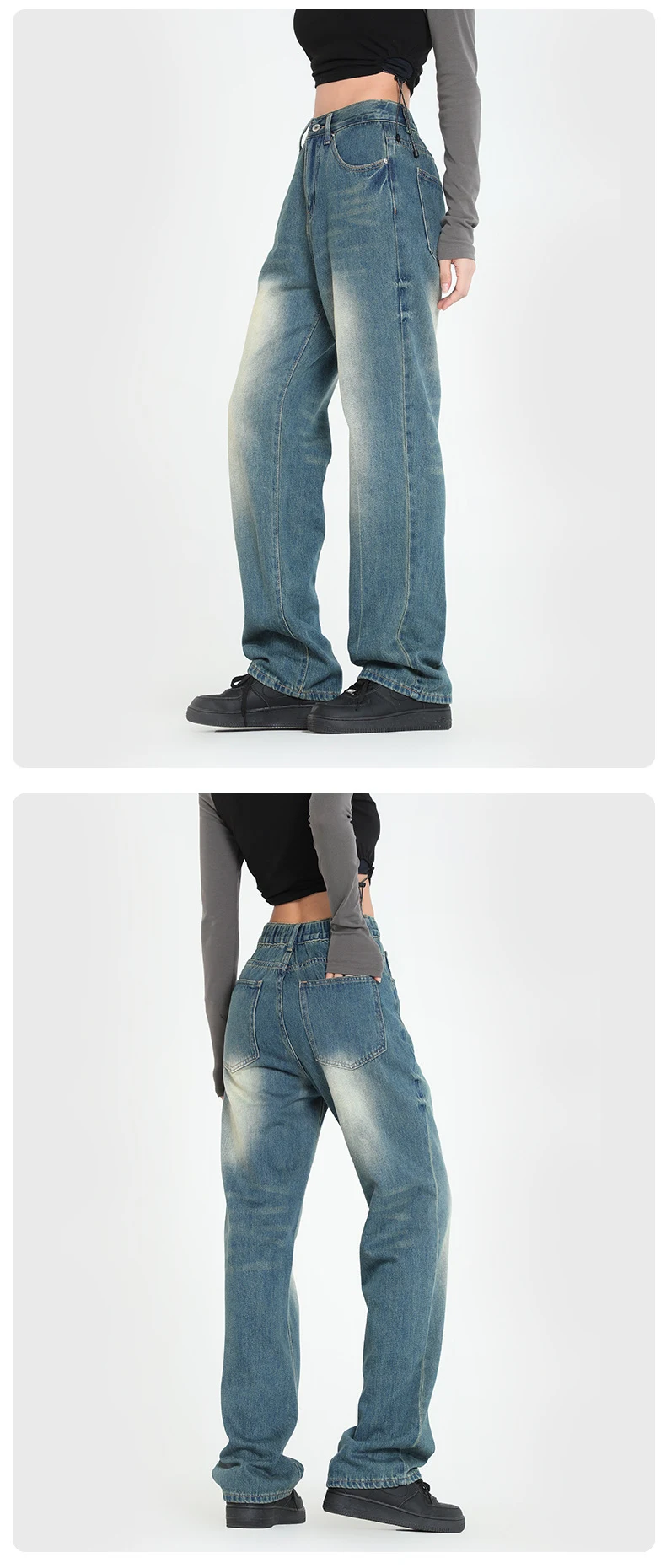 Title 4, Jeans holgados vintage blancos High Street para...