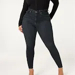 Grote, hoog elastische slim jeans van denim. De perfecte pasvorm, comfortabel en veelzijdig, ideaal voor elke outfit. De ultieme jeans voor elke gelegenheid. — foto 4