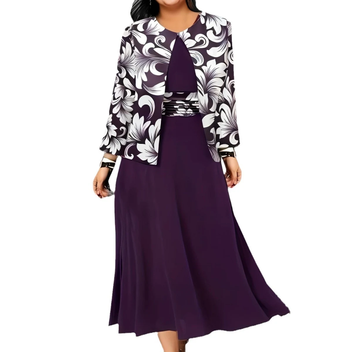 Title 5, Coat Sleeveless Dress Two-piece Set
