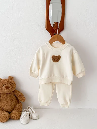 Title 18, Long Sleeve Bear Pullover Sweater Suit for babi...