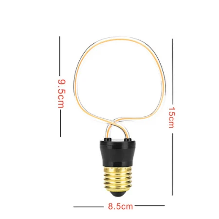 Title 12, Romantic Special-Shaped Color Bulb E27 Large Sc...