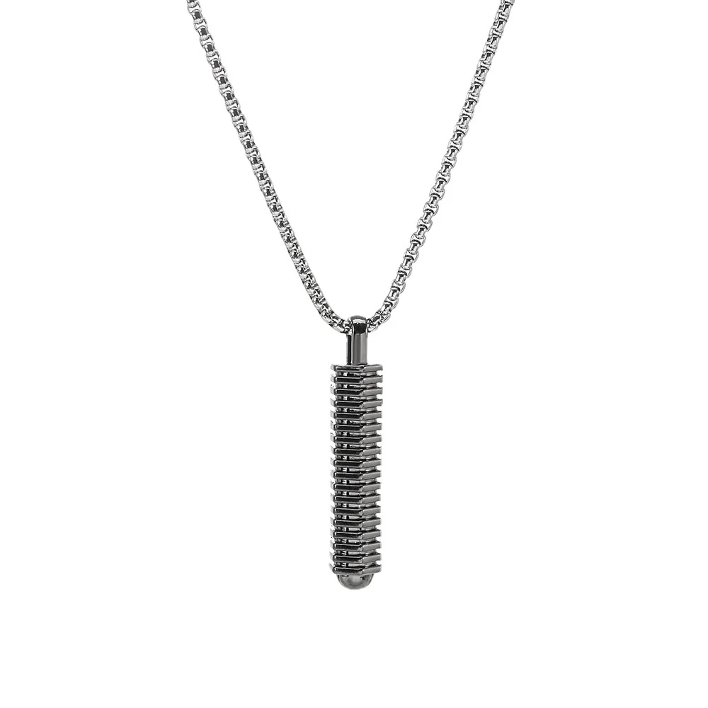 Colar de Aço Inoxidável Masculino Hip Hop Niche. Estilo Urbano e Resistente. Joia Masculina Moderna. Design Exclusivo e Duradouro. — foto 2