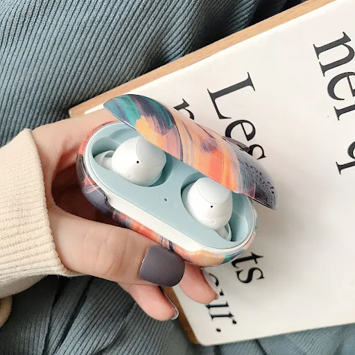 Title 9, Marble pattern Bluetooth headset protective cas...