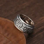 Anel giratório de prata esterlina para homens, elegante e moderno. Alívio do estresse com um toque sofisticado e um acessório exclusivo. — foto 1