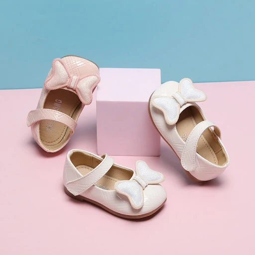 Title 4, Baby Girls Small Leather Toddler Soft Shoes, p...