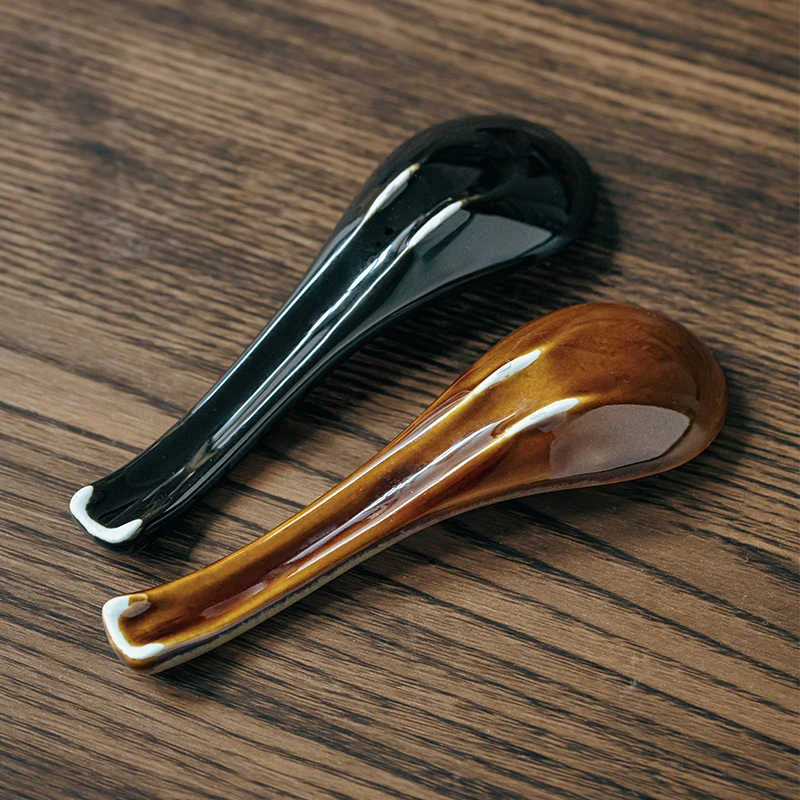 Title 4, Starry Sky Glaze Kiln Ceramic Spoon for drinks,...