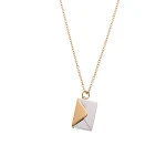 Colar Carta de Amor Envelope Versátil Corrente de Clavícula Simples Expresse seu amor com estilo e elegância Presente perfeito e cheio de significado. — foto 3