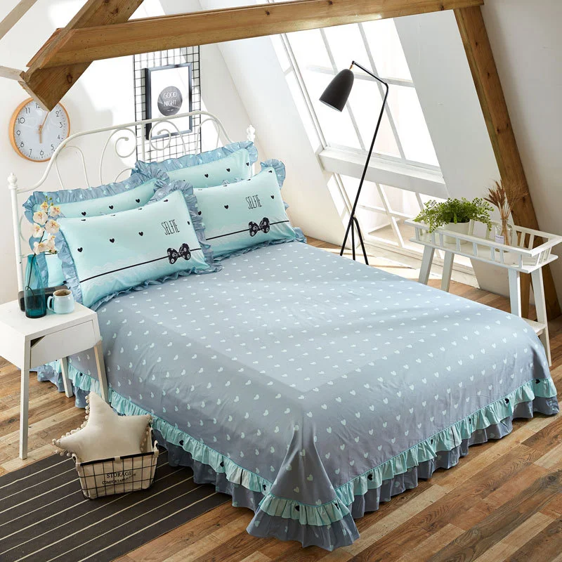 Title 5, Pure Cotton Edge Rounded Ab Version Bed Sheet P...