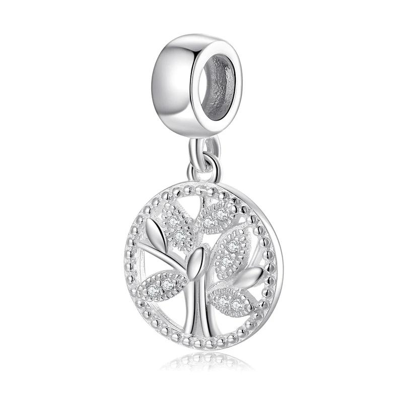 Perline in Argento Sterling S925 Ciondolo Albero della Vita Vuoto Creativo Accessori Fai Da Te – Per creare gioielli unici e personalizzati — foto 3