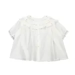 White Loose Cotton Doll Shirt Mid Sleeve. Comfortable and versatile doll shirt, perfect for dressing your doll, providin — photo 1