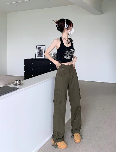 Title 4, Summer New American Retro High Waist Ladies Pan...