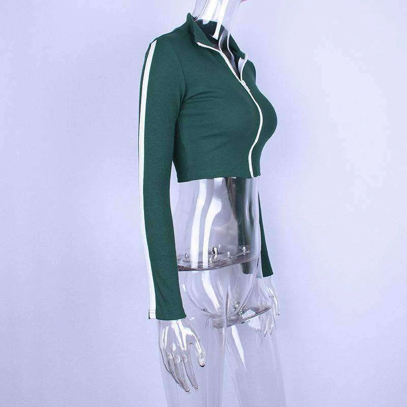 Title 12, Cardigã fashion com zíper manga longa jaqueta c...