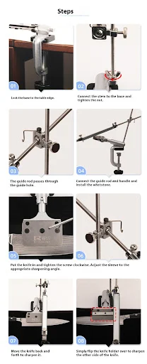 Title 7, Upgraded RX-008 Metal Fixed Angle Sharpener Fli...