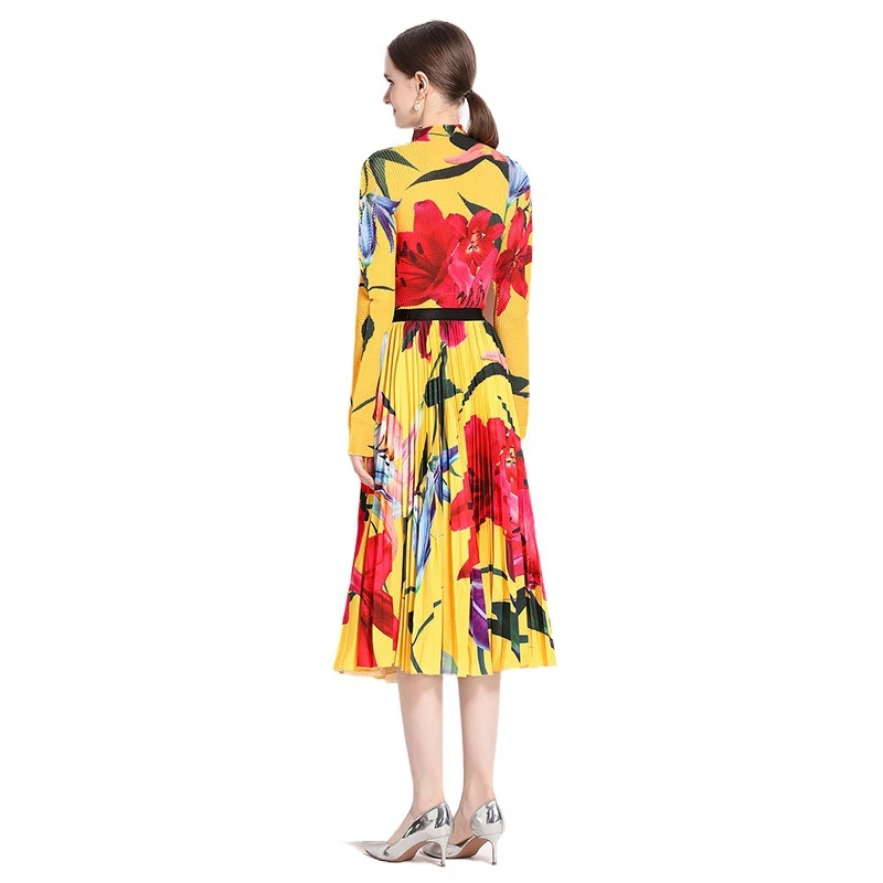 Printed Pleated Fashion Suit Women — photo 1