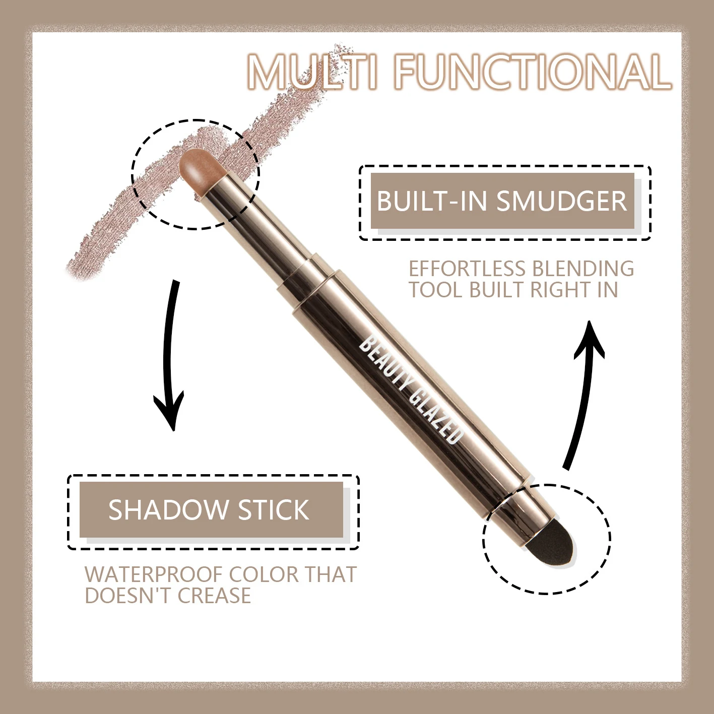 10-Color Electroplated Pearlescent Double-Headed Smudger Highlight Achieve a Radiant Glow and Effortless Blending for a — photo 2