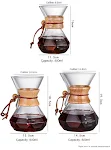 Hand-Made Diamond-shaped Glass Coffee Drip Pot Filter Cup With Wood Chip Scale for Brewing — photo 5