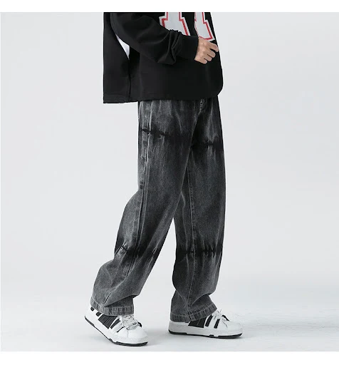 Title 11, Heren High Street rechte casual broek met wijde...