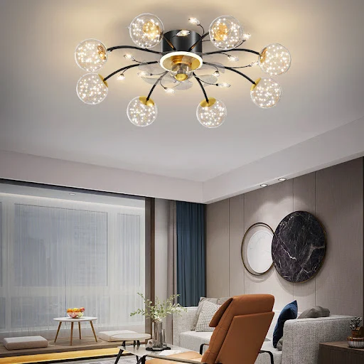 Title 4, Nova Luminária Ventilador Nórdica Estrela Luz L...