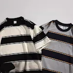 Cotton Round Neck Striped Off-shoulder Short Sleeve Top Comfortable and Stylish Summer Wear Casual and Chic Design for E — photo 1